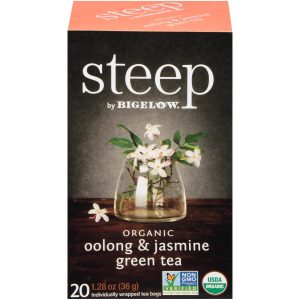 organic oolong and jasmine green tea